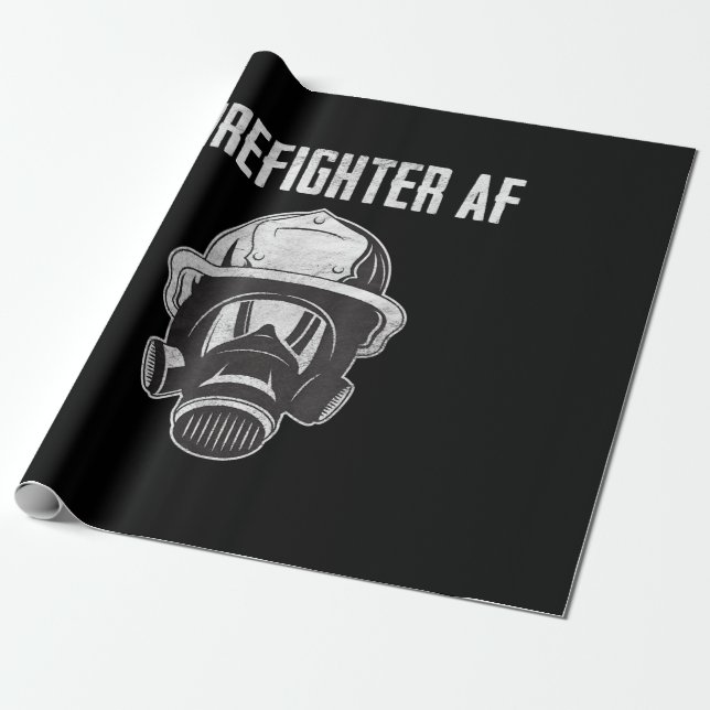 Firefighter AF | Gasmask | Funny Firefighter Presentpapper (Utrullad)