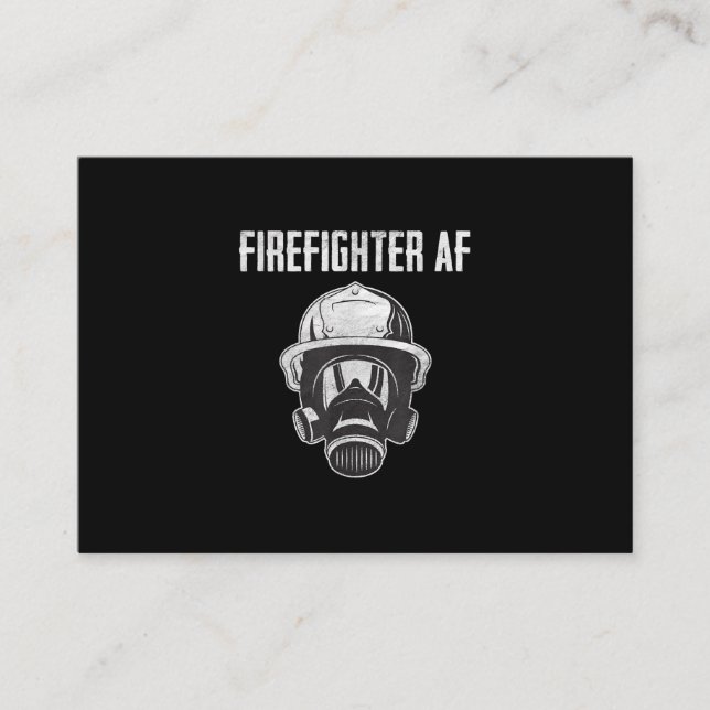 Firefighter AF | Gasmask | Funny Firefighter Visitkort (Framsida)