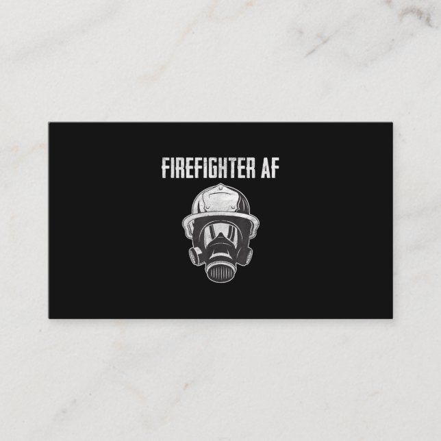 Firefighter AF | Gasmask | Funny Firefighter Visitkort (Framsida)