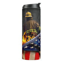Firefighter American Flagga