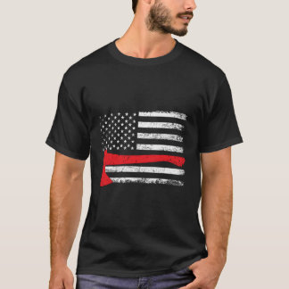Firefighter American Flagga Thin Red Line Best Fir T Shirt