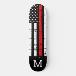 Firefighter American Flagga Thin Red Line Firemen Mini Skateboard Bräda 18,5 Cm