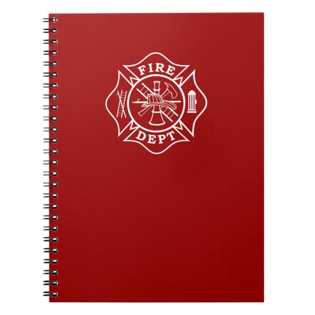 Firefighter-anteckningsbok Anteckningsbok Med Spiral (Framsidan)