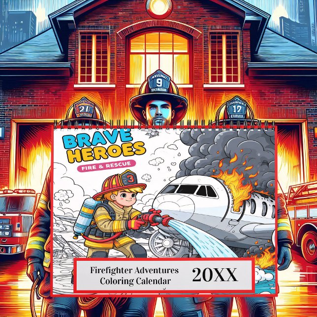 Firefighter Äventyr Coloring 2025/2026 Kalender (Skapare uppladdad)