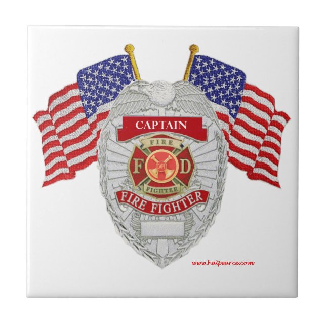 FireFighter_Badge_Captain Kakelplatta (Framsidan)