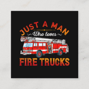 Firefighter Bara en man som Kärlek avfyrar Lastb Fyrkantigt Visitkort