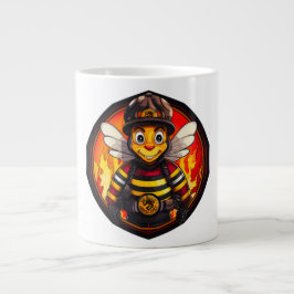 Firefighter bee jumbo mugg