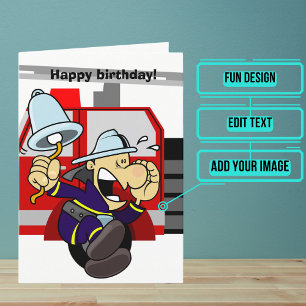 Firefighter Birthday Kort