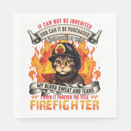 Firefighter Cat Pappersservett