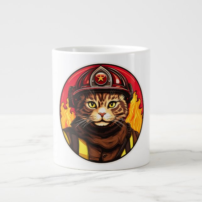 Firefighter cats on Cap Jumbo Mugg (Framsidan)
