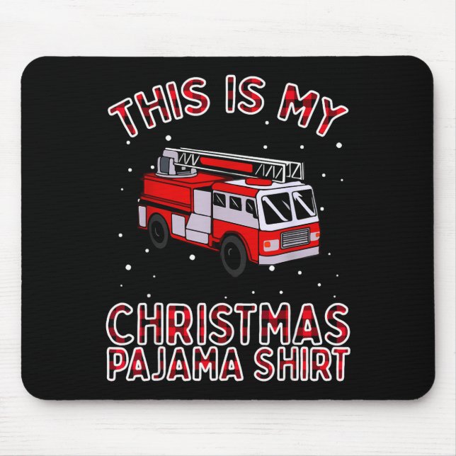 Firefighter Christmas Pajama - Fire Truck Funny Fi Musmatta (Framsidan)