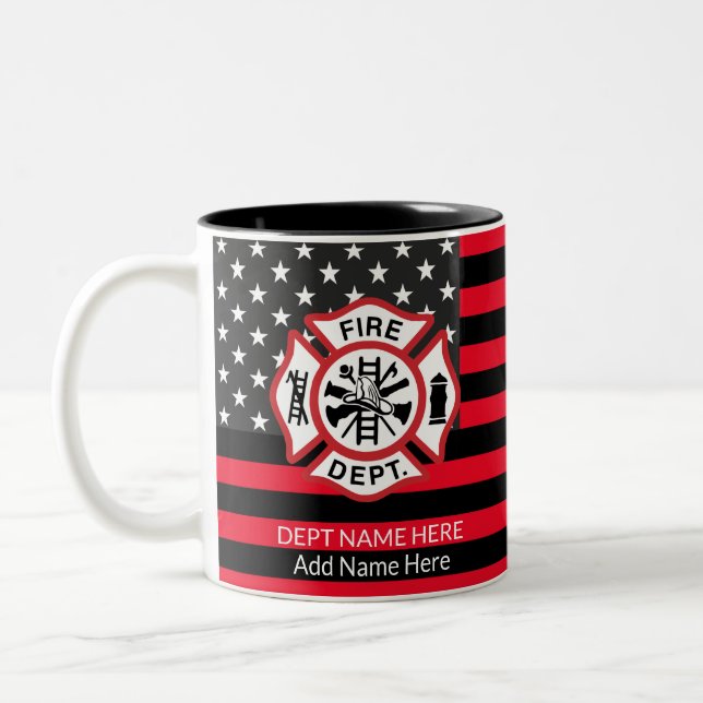 Firefighter Coffee Mugg, Fireman Två-Tonad Mugg (Vänster)