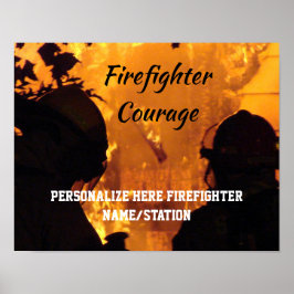 Firefighter Courage Poster