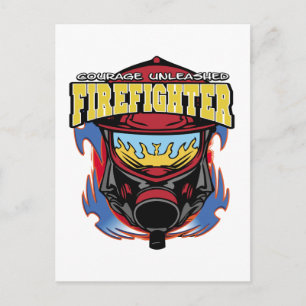 Firefighter Courage Vykort