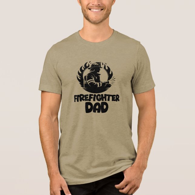 Firefighter Dad, Father's Day T Shirt (Framsida)