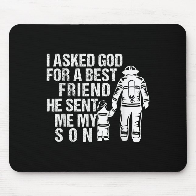 Firefighter Dad Son Quote New Daddy Fireman Dad Fa Musmatta (Framsidan)