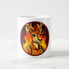 Firefighter Deer Jumbo Mugg
