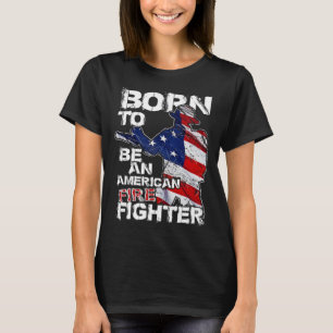 Firefighter Distress American USA flagga for Firef T Shirt