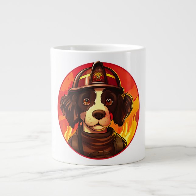 Firefighter dog jumbo mugg (Framsidan)