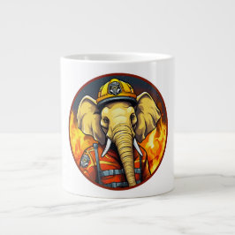 Firefighter elephant jumbo mugg