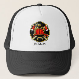 Firefighter Emblem Red and Black Keps