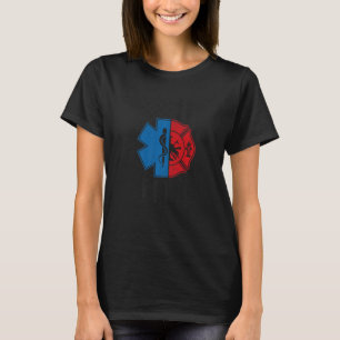 Firefighter Emt US Flagga Emt Firefighter Ems 1 T Shirt