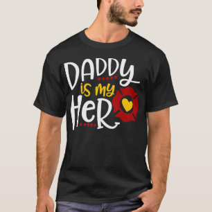 Firefighter Fars dag pappa är min Hero Gift Ide T Shirt