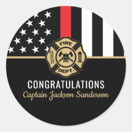 Firefighter Fire Department Retirement Fireman Runt Klistermärke