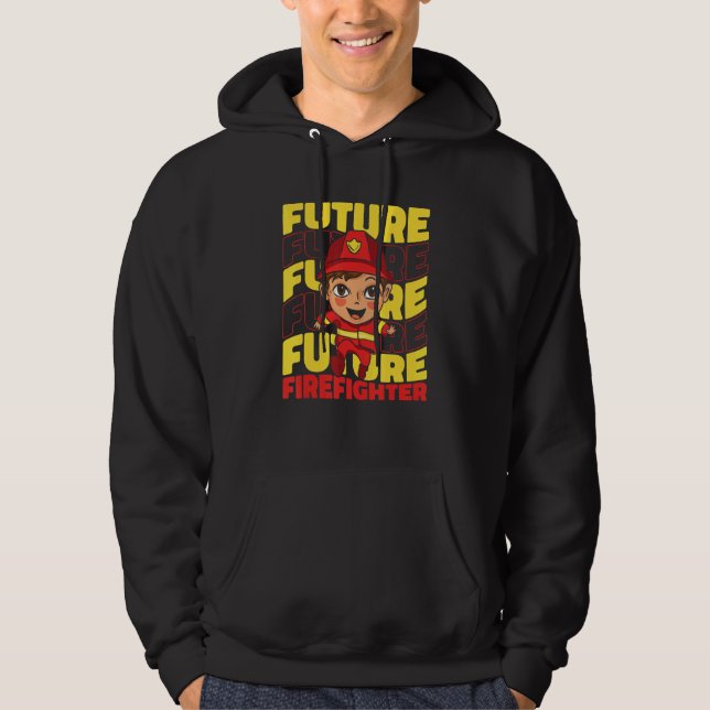 Firefighter Fire Rescue Fireman 4 Hoodie (Framsida)