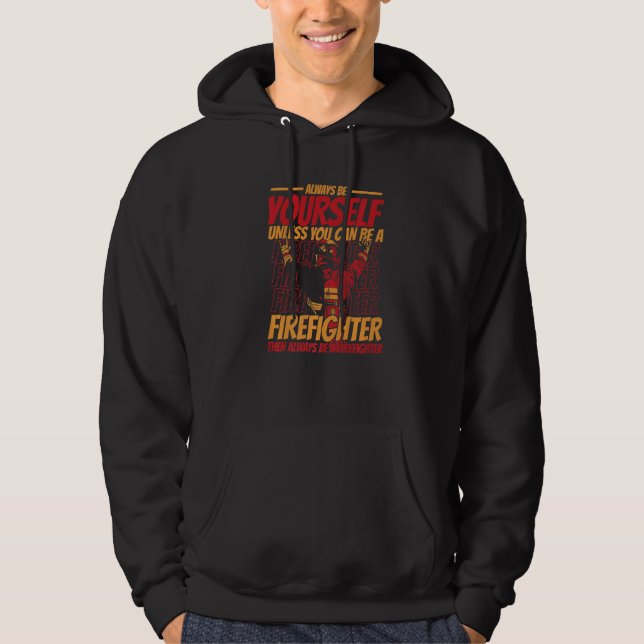 Firefighter Fire Rescue Fireman  6 Hoodie (Framsida)