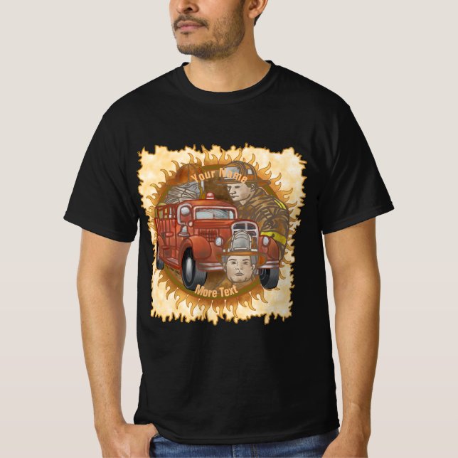 Firefighter Firelångtradare Buddy t-shirt (Framsida)