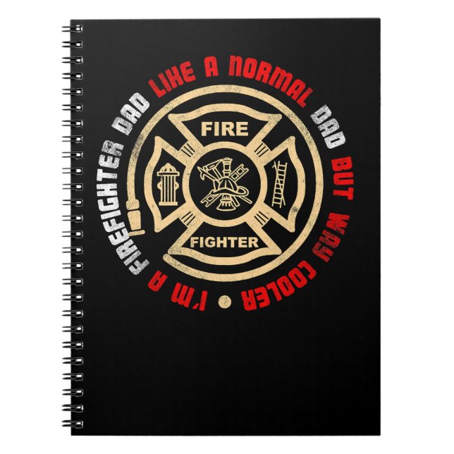 Firefighter Fireman Manar Fireman US Firefighter D Anteckningsbok (Framsidan)