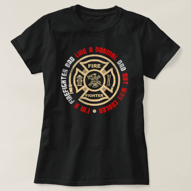 Firefighter Fireman Manar Fireman US Firefighter D T Shirt (Design framsida)