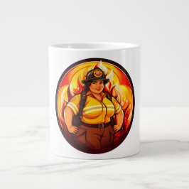 Firefighter firewomen jumbo mugg