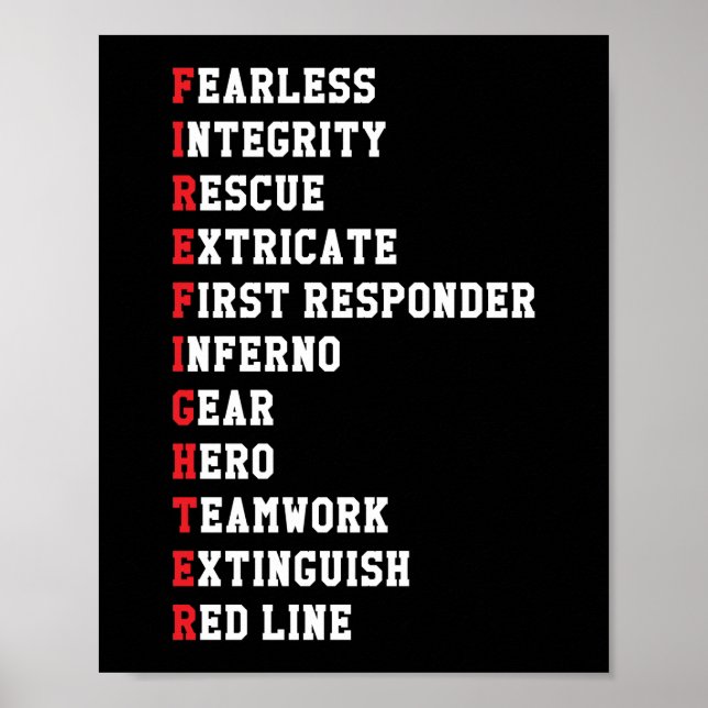 Firefighter First Responder Poster (Framsidan)