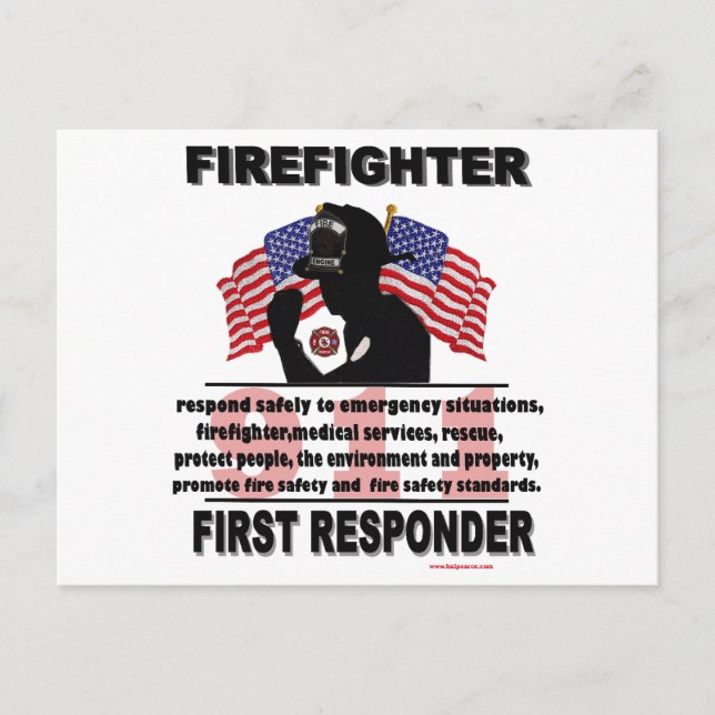 FireFighter_First_Responder Vykort (Framsida)