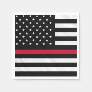 Firefighter Flagga Pappersservett
