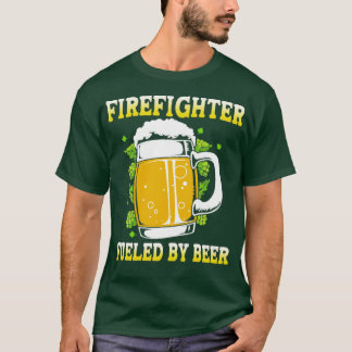 Firefighter Fueled by Beer Funny Fireman T Shirt