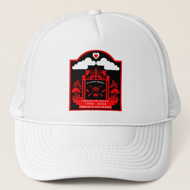 Firefighter Funeral Memorial Gift Keps (Framsida)