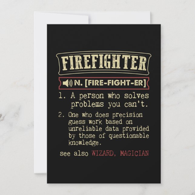 Firefighter Funny Dictionary Term.Png Spara Datumet (Framsida)
