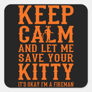 Firefighter Funny Firefighter Apparel Firefighter Fyrkantigt Klistermärke