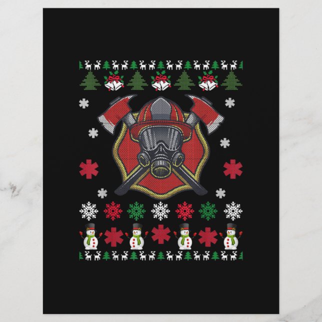 Firefighter Funny jul Cute Älskare-gåvor Brevhuvud (Framsida)