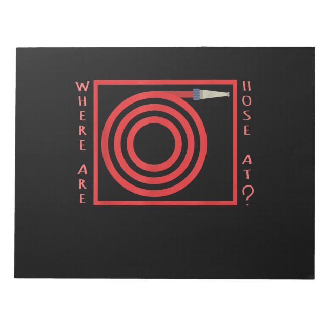 Firefighter Funny Pun där han bor i Fireman Anteckningsblock (Framsida)