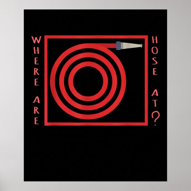 Firefighter Funny Pun där han bor i Fireman Poster (Framsidan)