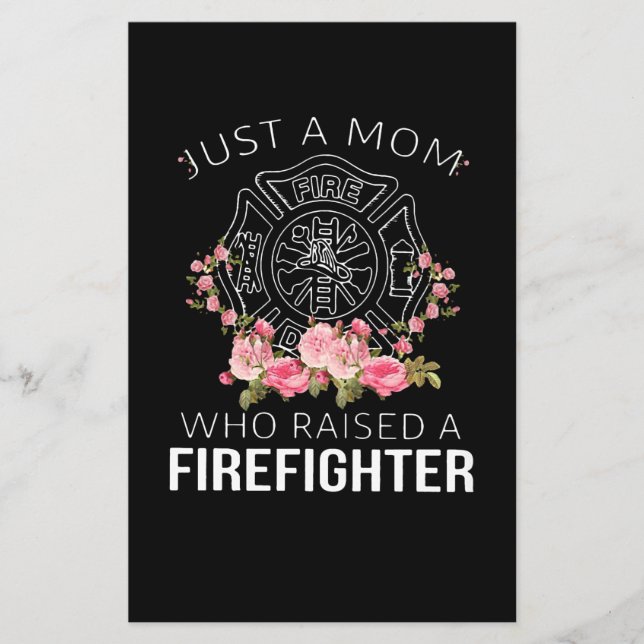 Firefighter Gift | Bara en mamma Firefighter Flygblad (Framsidan)