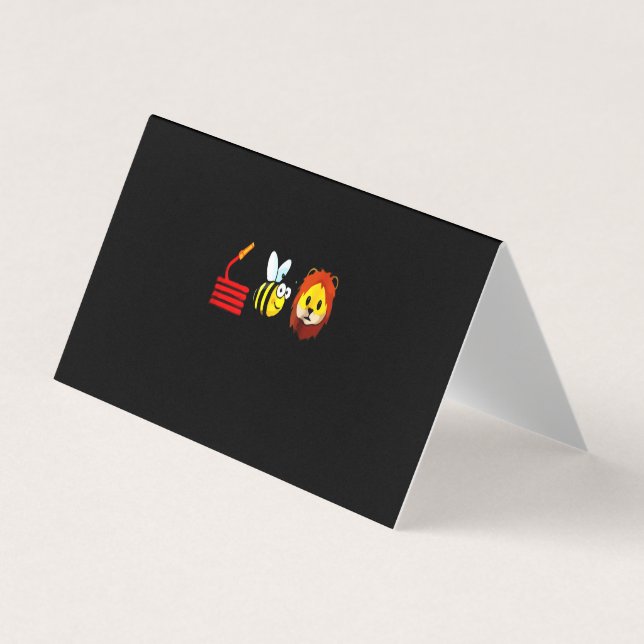 Firefighter Gift | Bee Love Firefighter Visitkort (Framsida)