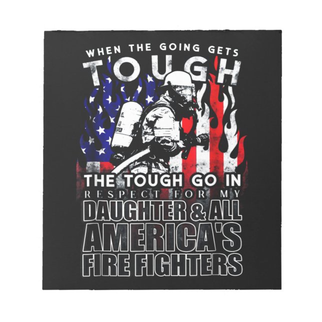 Firefighter Gift | Dotter American Firefighter Anteckningsblock (Framsida)