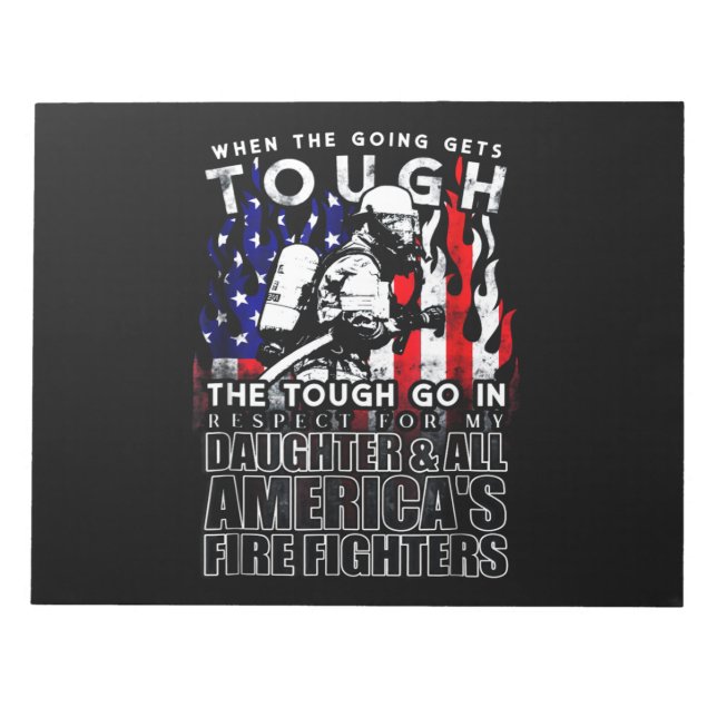 Firefighter Gift | Dotter American Firefighter Anteckningsblock (Framsida)