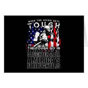 Firefighter Gift   Dotter American Firefighter Hälsningskort