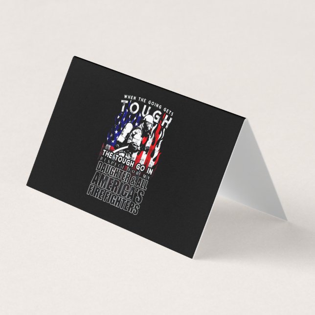 Firefighter Gift | Dotter American Firefighter Visitkort (Framsida)